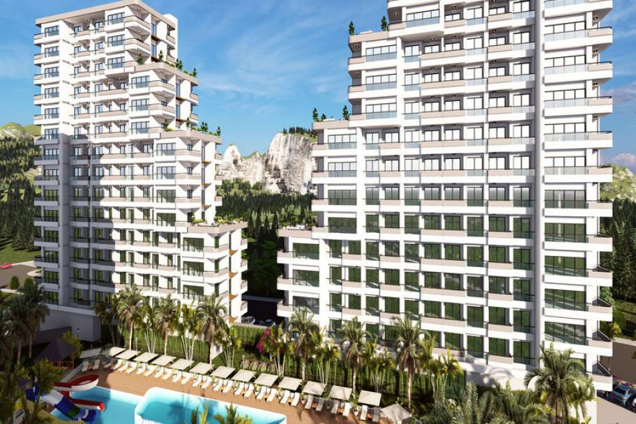 梅尔辛豪华海滨公寓：度假配套，理想投资之选