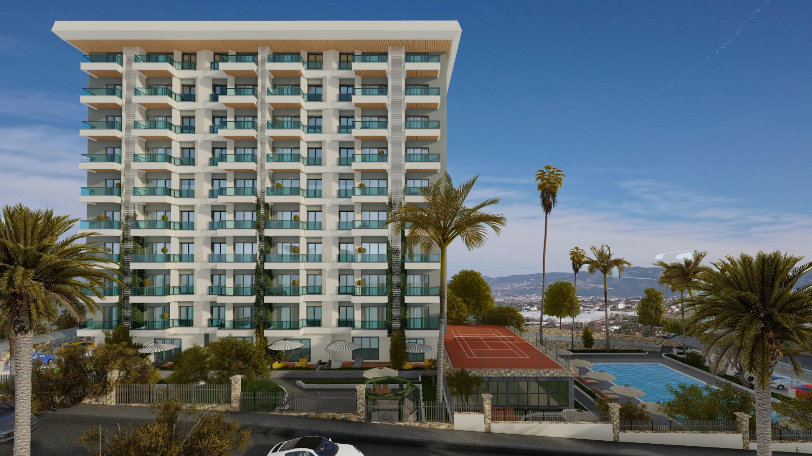 Mahmutlar'da Bahçe İçinde Prestijli Daireler ve Dubleksler