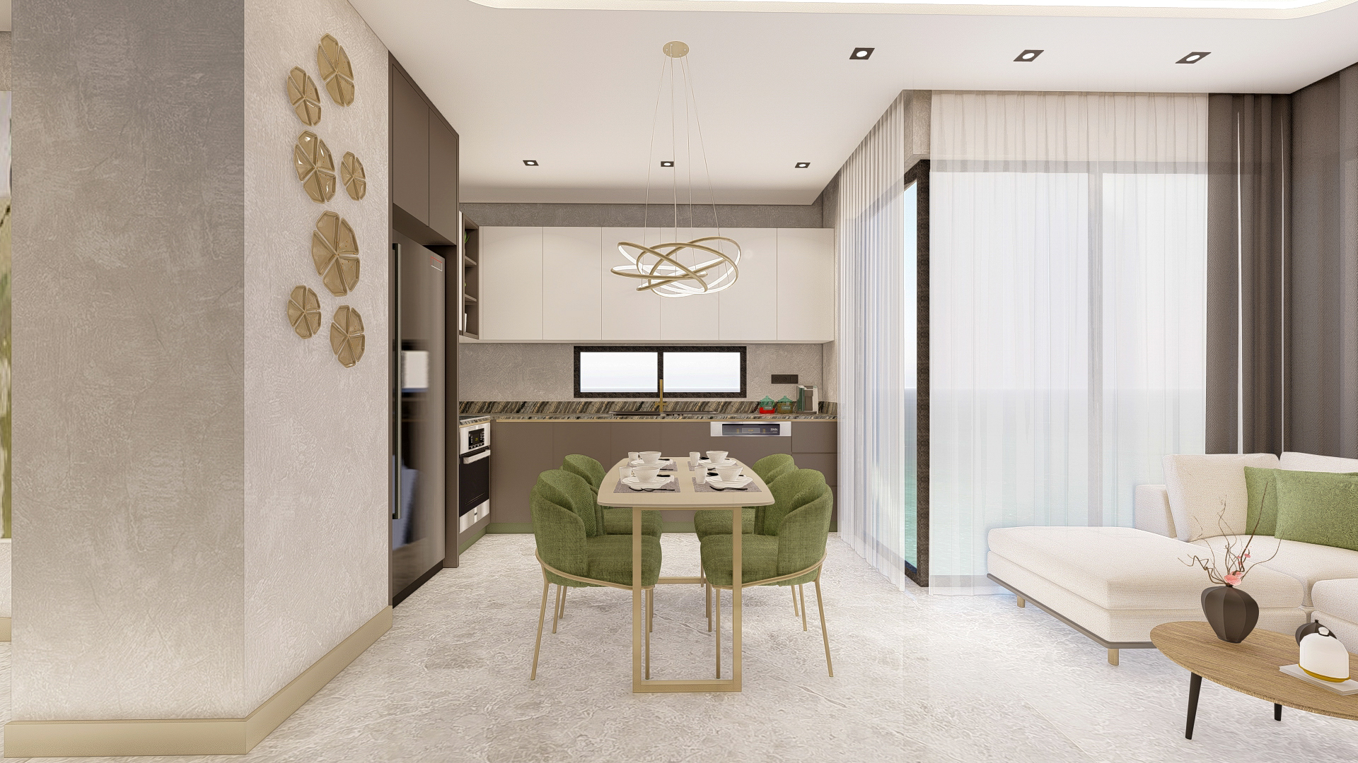 En Hævet Lejlighedsresidens i Kestel med Uovertruffen Middelhavs- og Bjergudsigt