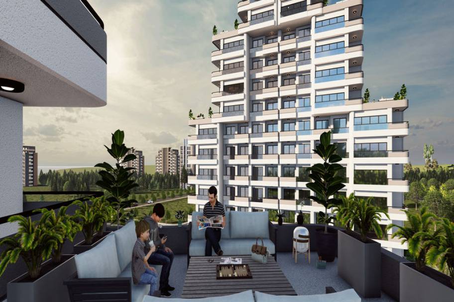 梅尔辛豪华海滨公寓：度假配套，理想投资之选