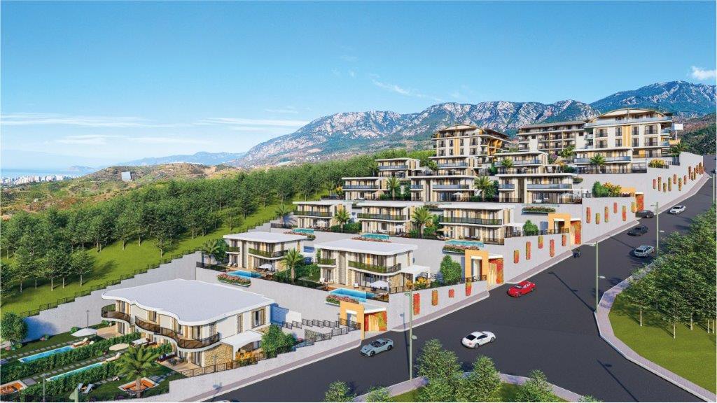 Appartements Duplex et Villas Privées d'Architecte avec Vue Mer à Kargıcak, Alanya