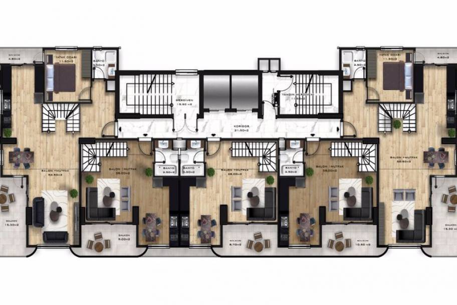 Eksklusivt Kystliv: Premium Lejligheder og Duplex i Mahmutlar