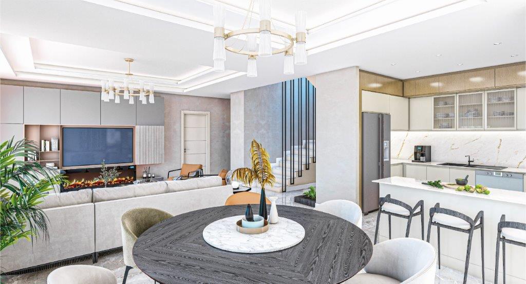 Appartements Duplex et Villas Privées d'Architecte avec Vue Mer à Kargıcak, Alanya