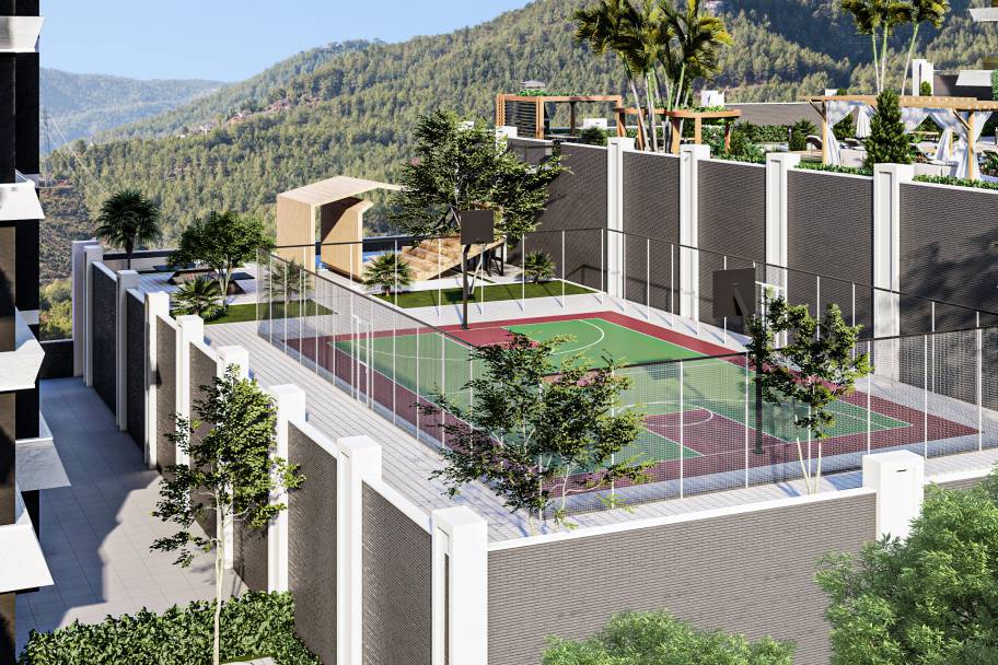 Аланияның өркендеген Демирташ ауданындағы теңіз көріністі жаңа пәтерлер мен дуплекстер