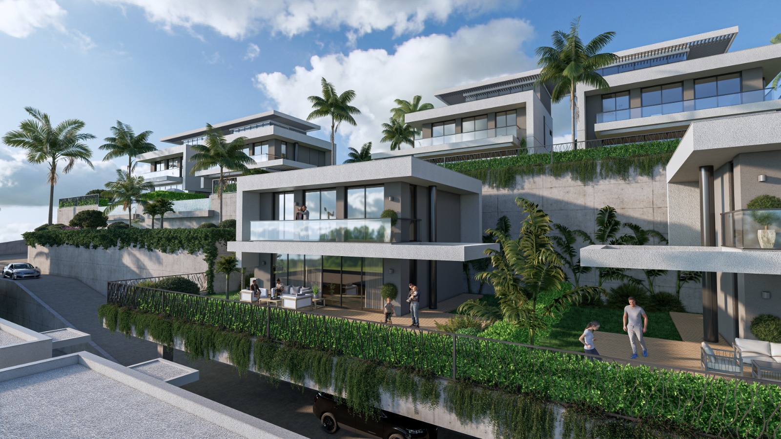 Eksklusive topvillaer i Kargicak med private pools og betagende havudsigt