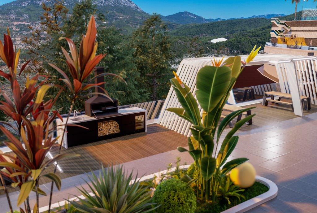 Førsteklasses Resort-Lejligheder og Duplexer i Kargicaks Bakker