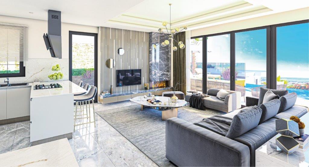 Appartements Duplex et Villas Privées d'Architecte avec Vue Mer à Kargıcak, Alanya