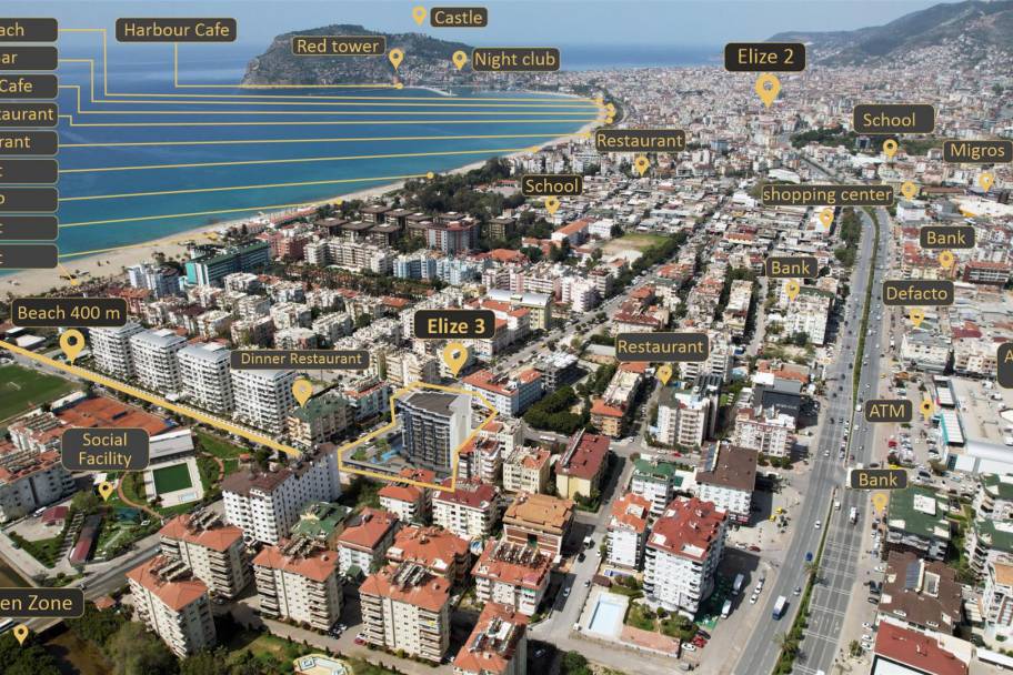 Nieuwe Appartementen en Duplexen met Zeezicht te Koop in het Geliefde Kargıcak