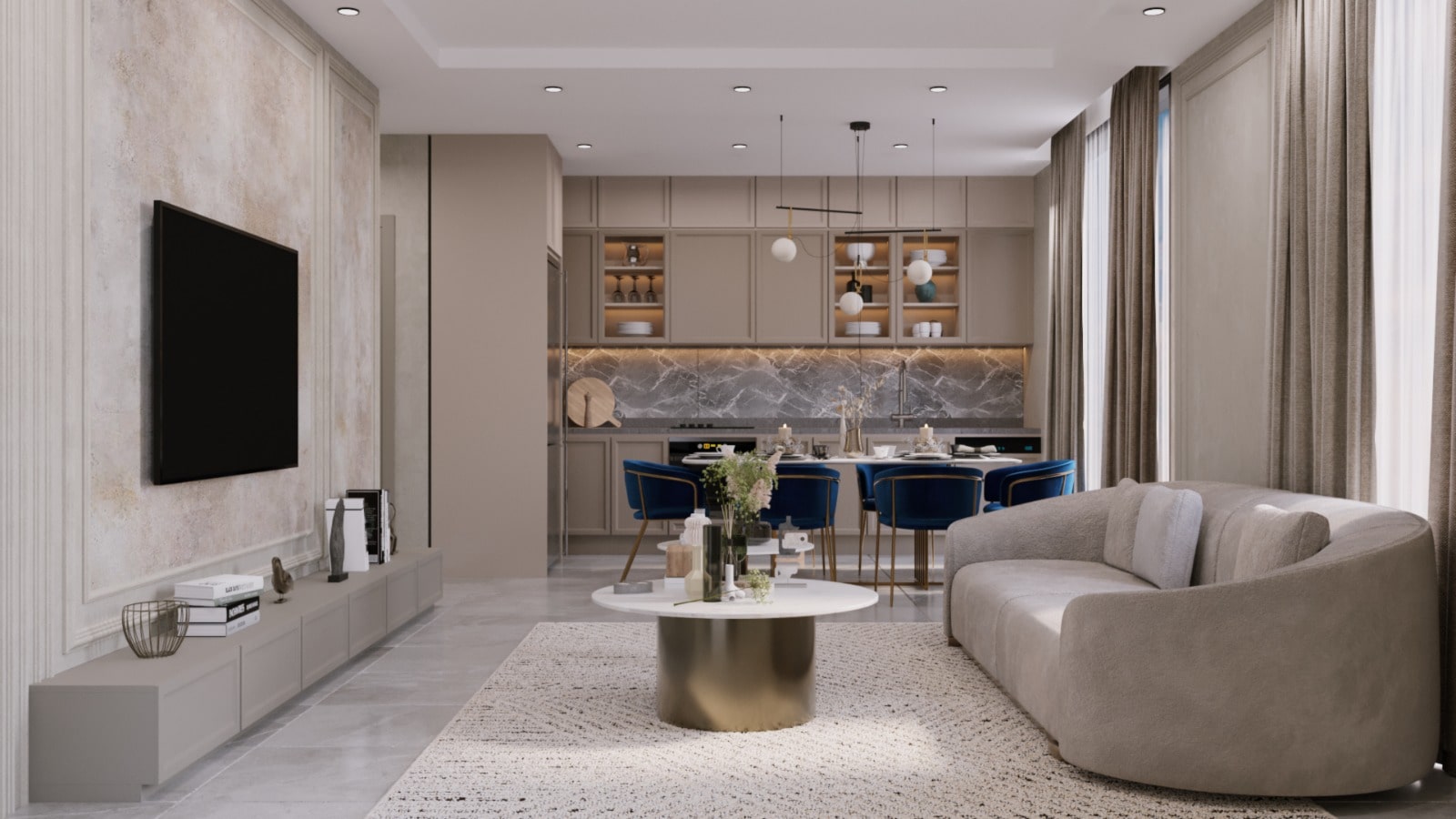 En modern kustlägenhet i Alanya, ett stenkast från havet