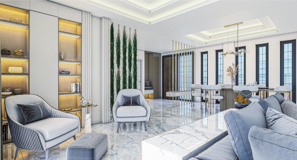 Appartements Duplex et Villas Privées d'Architecte avec Vue Mer à Kargıcak, Alanya