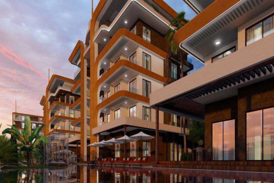 Eksklusiv residens i Kestel med havutsikt og luksuriøs resort-stil