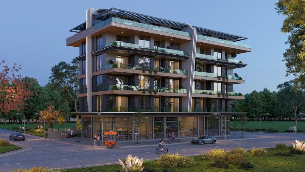 Аланияның Оба ауданындағы теңіз көріністі пәтерлер, дуплекстер және коммерциялық орындар