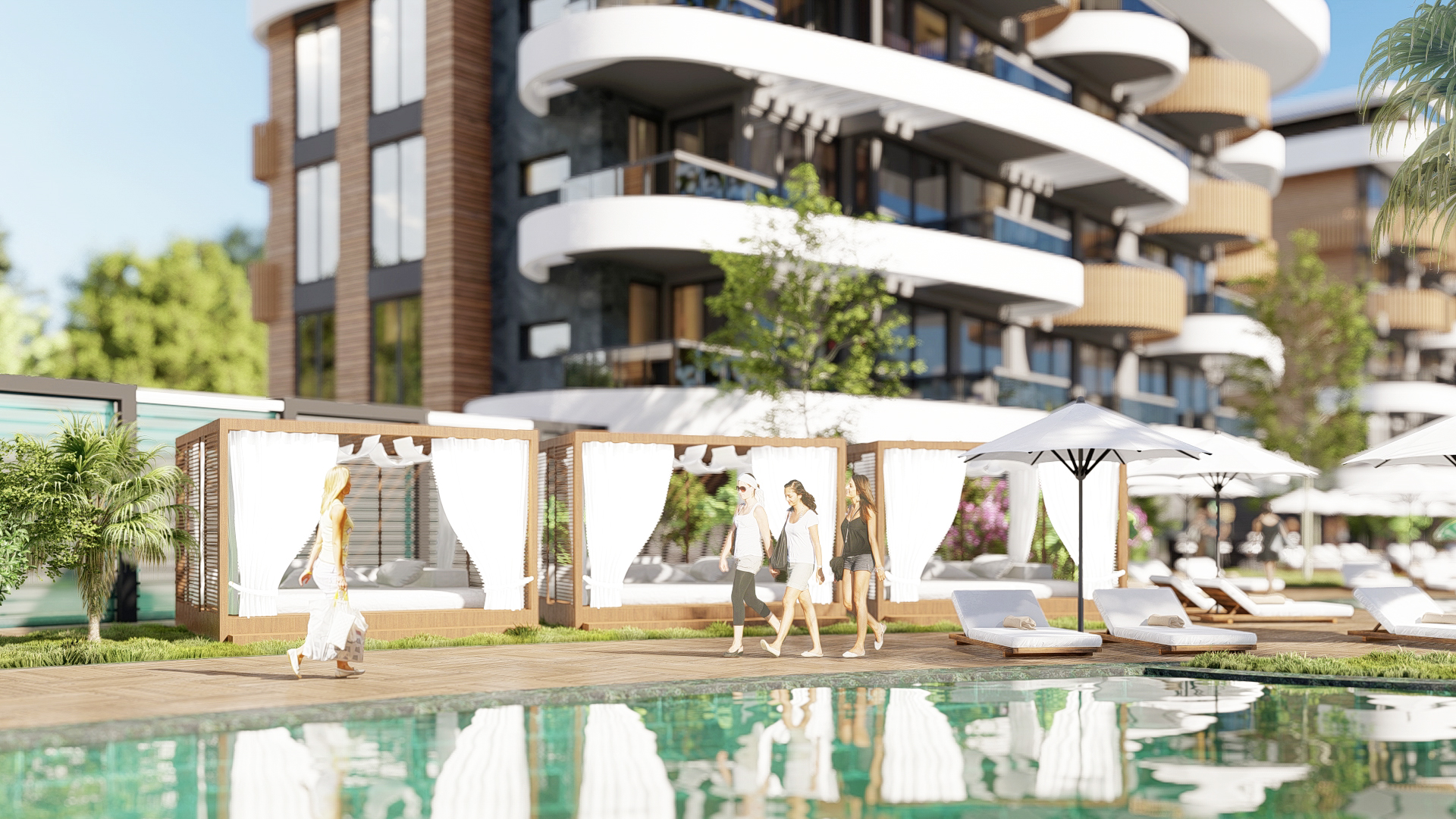 En Hævet Lejlighedsresidens i Kestel med Uovertruffen Middelhavs- og Bjergudsigt