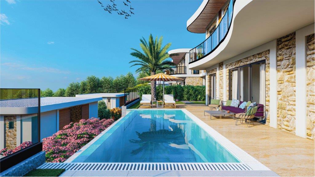 Appartements Duplex et Villas Privées d'Architecte avec Vue Mer à Kargıcak, Alanya