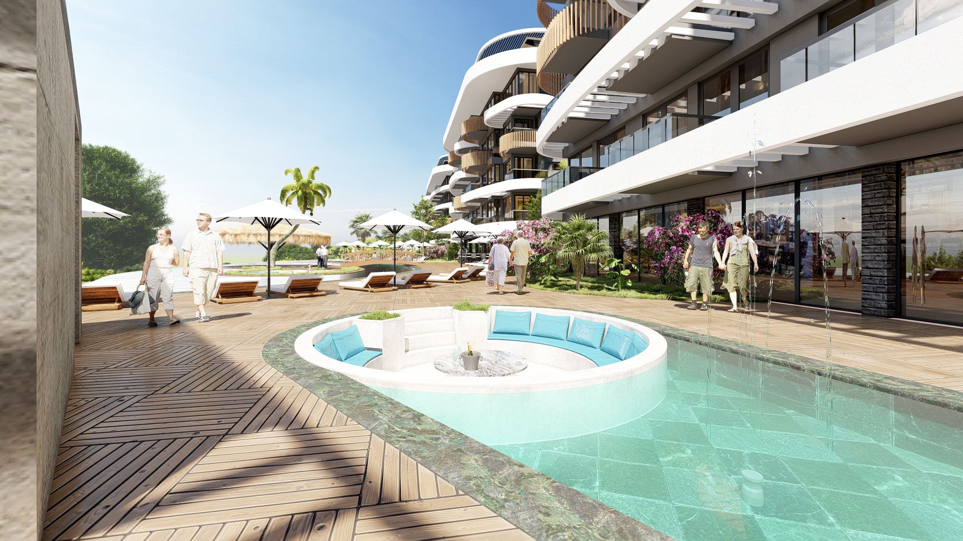 En Hævet Lejlighedsresidens i Kestel med Uovertruffen Middelhavs- og Bjergudsigt